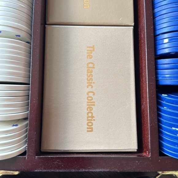 brand New Poker Set in Wooden Case - Picture 2 of 4